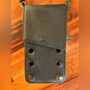 Hammitt 310 Crossbody Phone Wallet Bag Black Silver